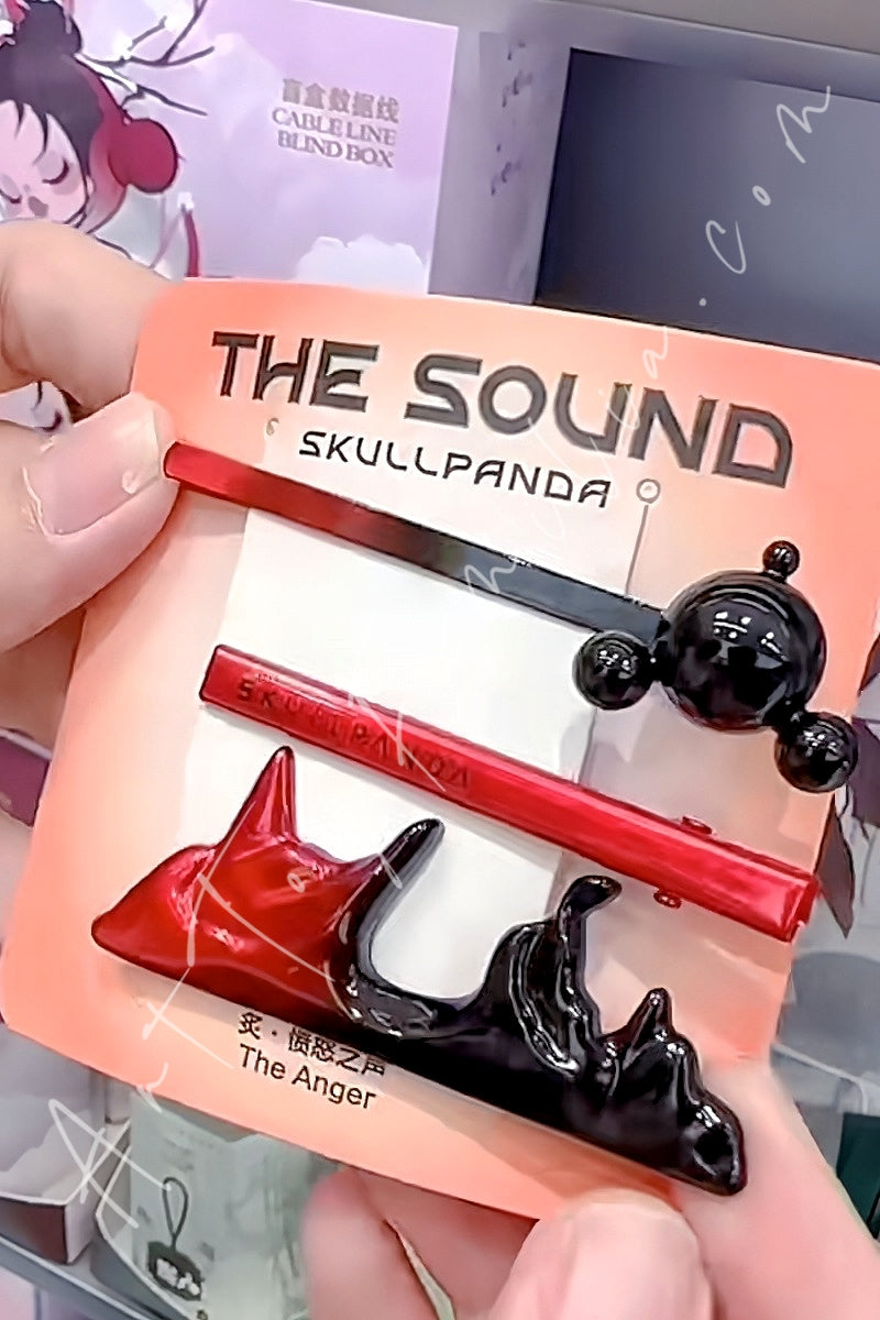 Popmart Skullpanda The Sound Series Hairpin Combination The Anger