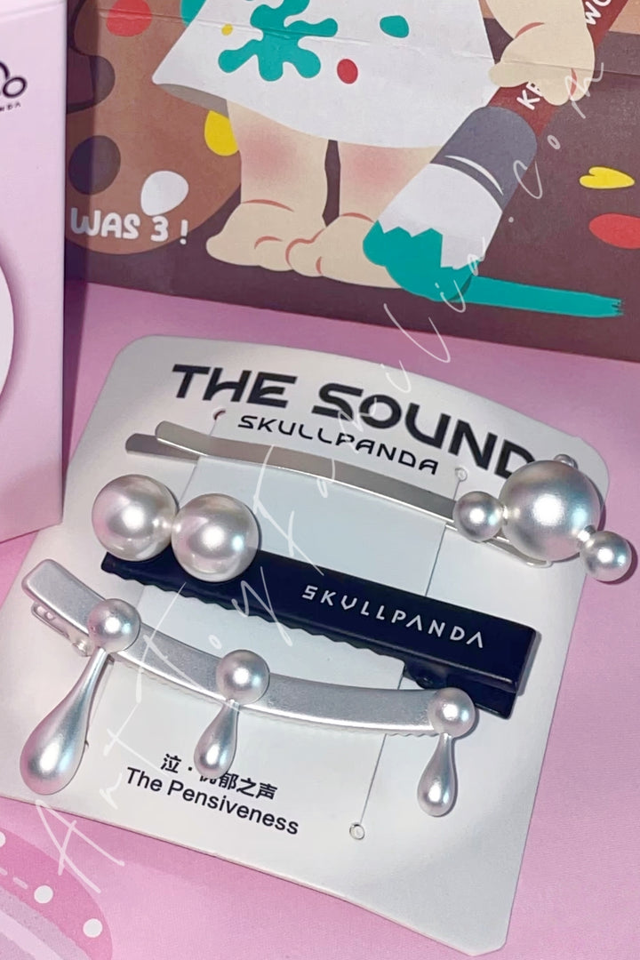 Popmart Skullpanda The Sound Series Hairpin Combination The Pensiveness