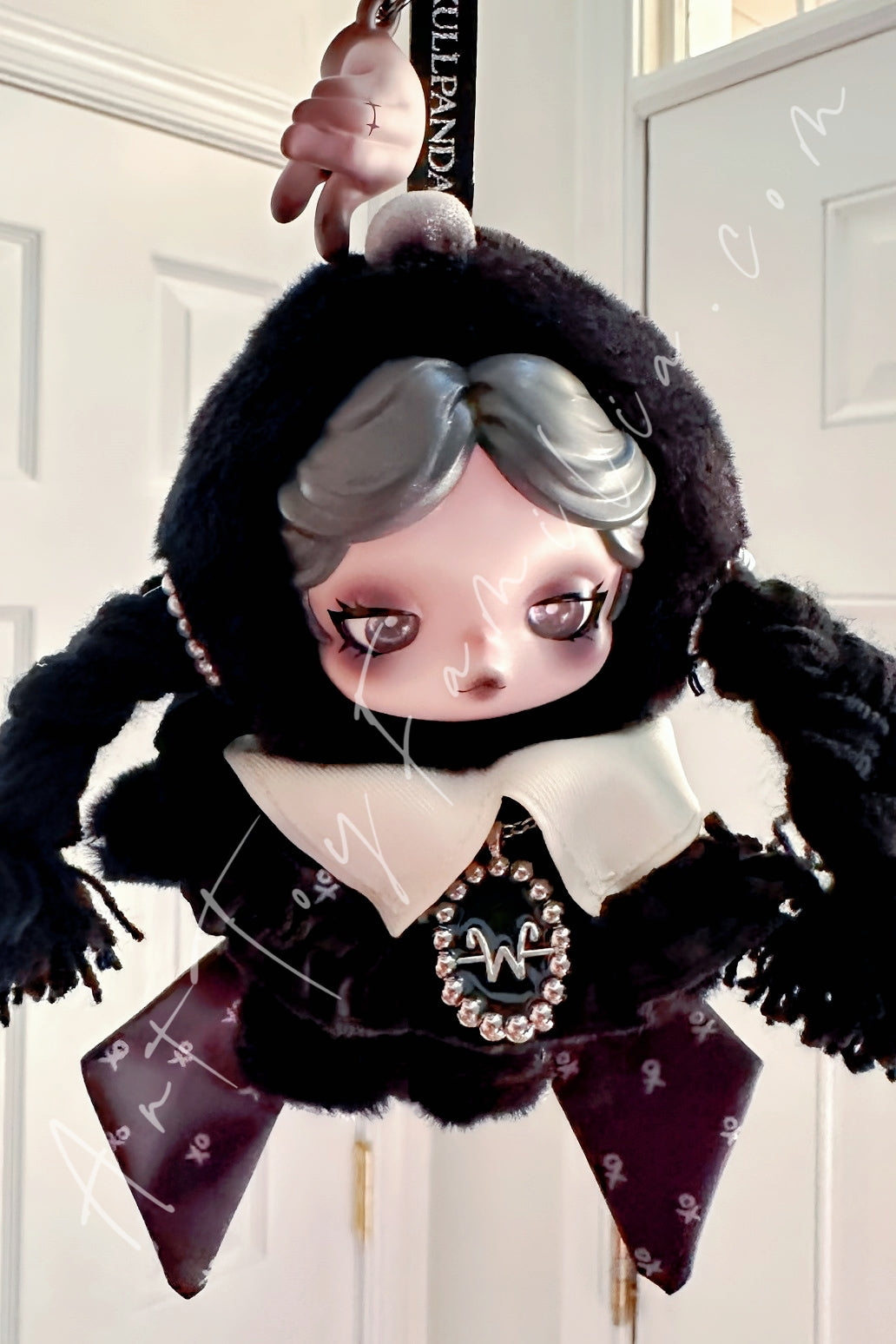 Popmart Skullpanda × Wednesday Plush(Classic Dress Version)