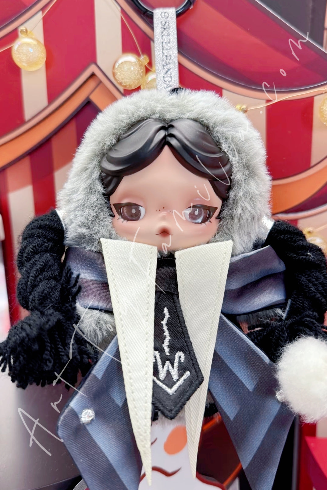 Popmart Skullpanda × Wednesday Plush(Nevermore Academy Uniform Version)