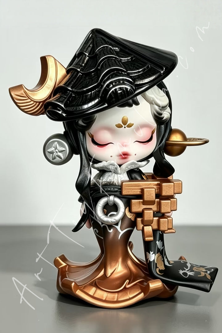 Popmart Skullpanda Where Time Dwells Series Figures Beneath Flying Eaves