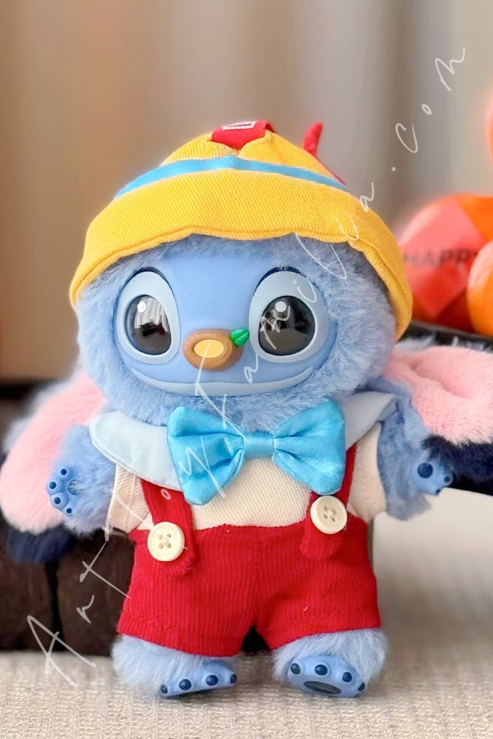 POP MART - Stitch Adventure Series Vinyl Plush Pendant - 史迪奇冒险系列搪胶毛绒挂件 Pinocchio Stitch - 皮诺丘史迪奇