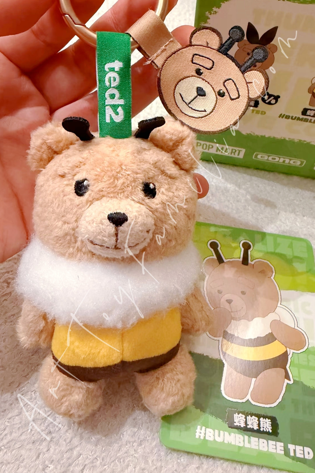 Popmart Ted2 Baby Ted Action Plush Pendant Bumblebee Ted