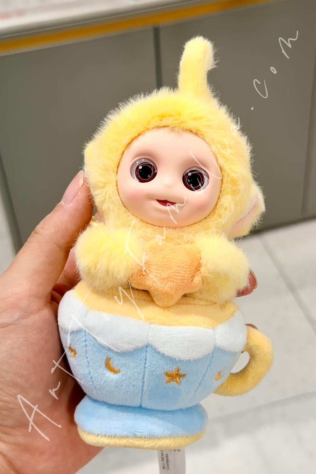 Popmart Teletubbies Afternoon Tea Diary Series Vinyl Plush Pendant Laa-Laa's Banana Milk