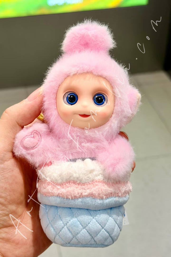 Popmart Teletubbies Afternoon Tea Diary Series Vinyl Plush Pendant Po's Strawberry Yogurt Bowl