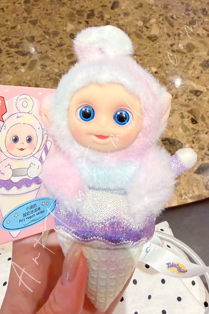 Popmart Teletubbies Afternoon Tea Diary Series Vinyl Plush Pendant Po's Yogurt Gelato (Secret)