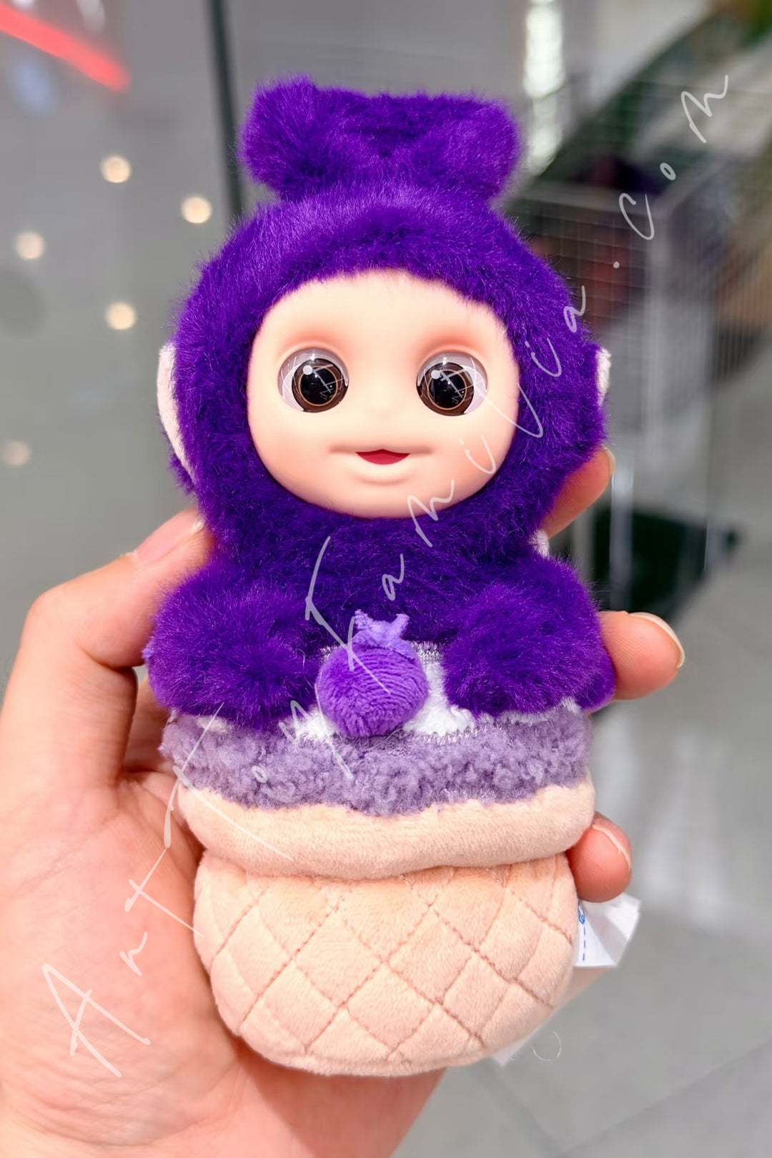 Popmart Teletubbies Afternoon Tea Diary Series Vinyl Plush Pendant Tinky Winky's Blueberry Ice Cream