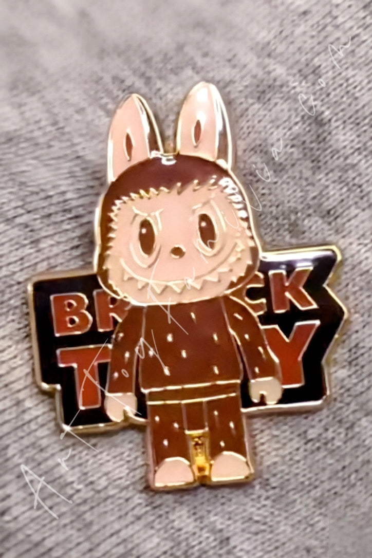 Popmart The Monster Labubu Toys Series Badge Brick Toy