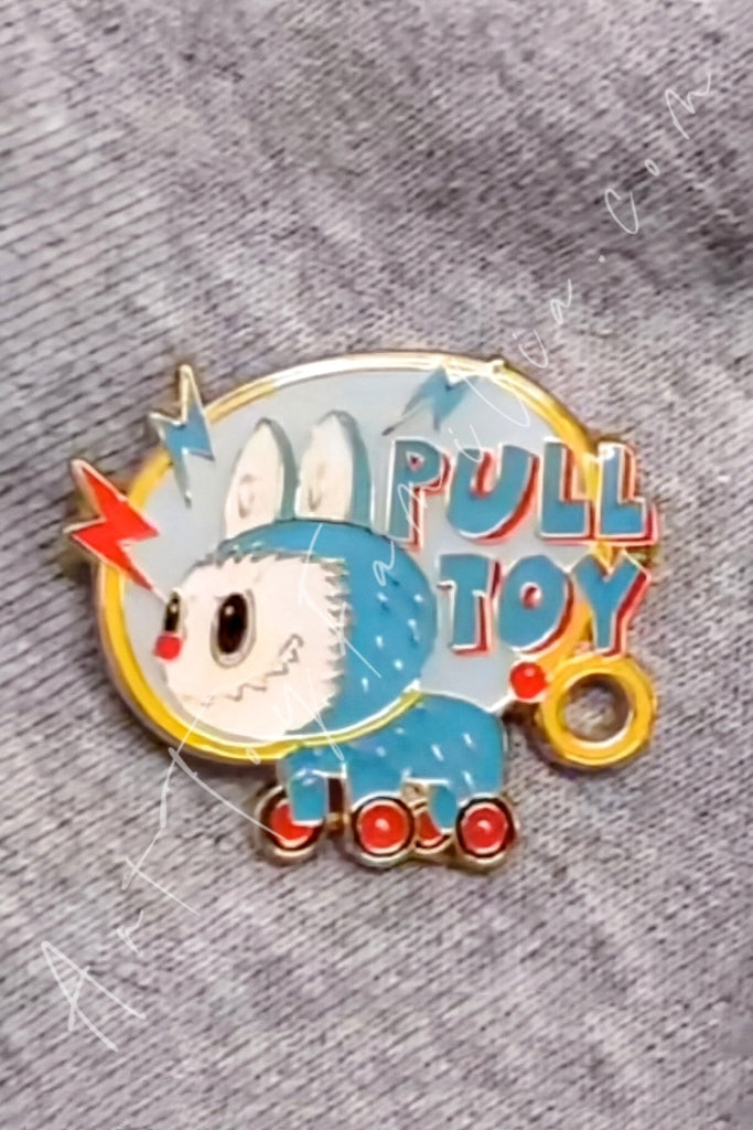 Popmart The Monster Labubu Toys Series Badge Pull Toy