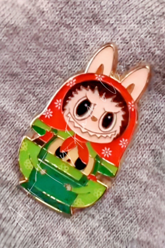 Popmart The Monster Labubu Toys Series Badge Russian Dolls