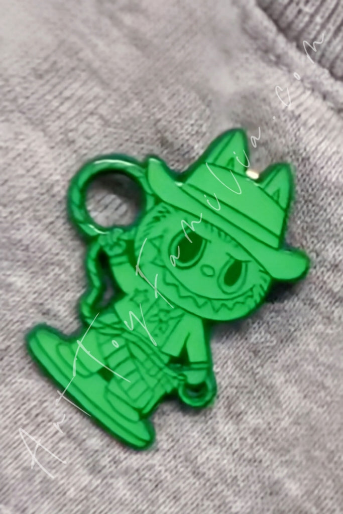 Popmart The Monster Labubu Toys Series Badge Vintage Plastic Cowboy(Secret)
