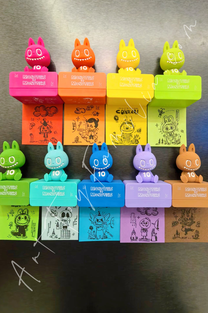 POP MART - The Monsters 10th Anniversary Series Fridge Magnet - 十周年系列冰箱贴 9 Confirmed Figures(opened box sealed bag) - 9个确认款