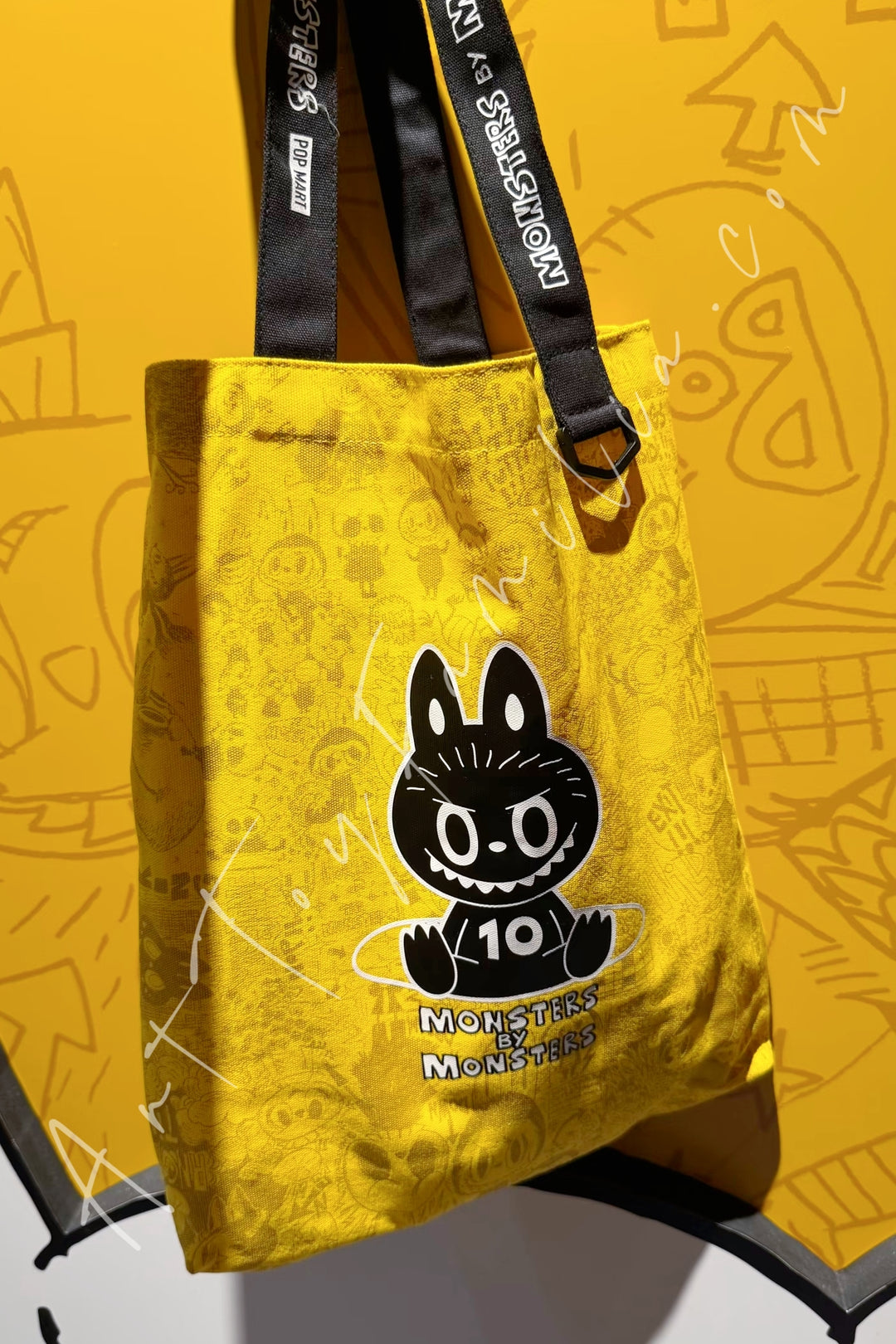 Popmart The Monsters 10th Anniversary Tour Series Canvas Tote Bag