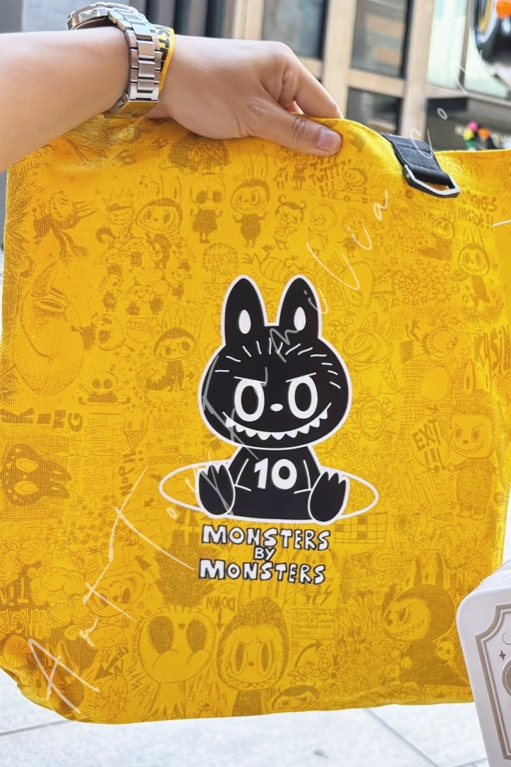 Popmart The Monsters 10th Anniversary Tour Series Canvas Tote Bag