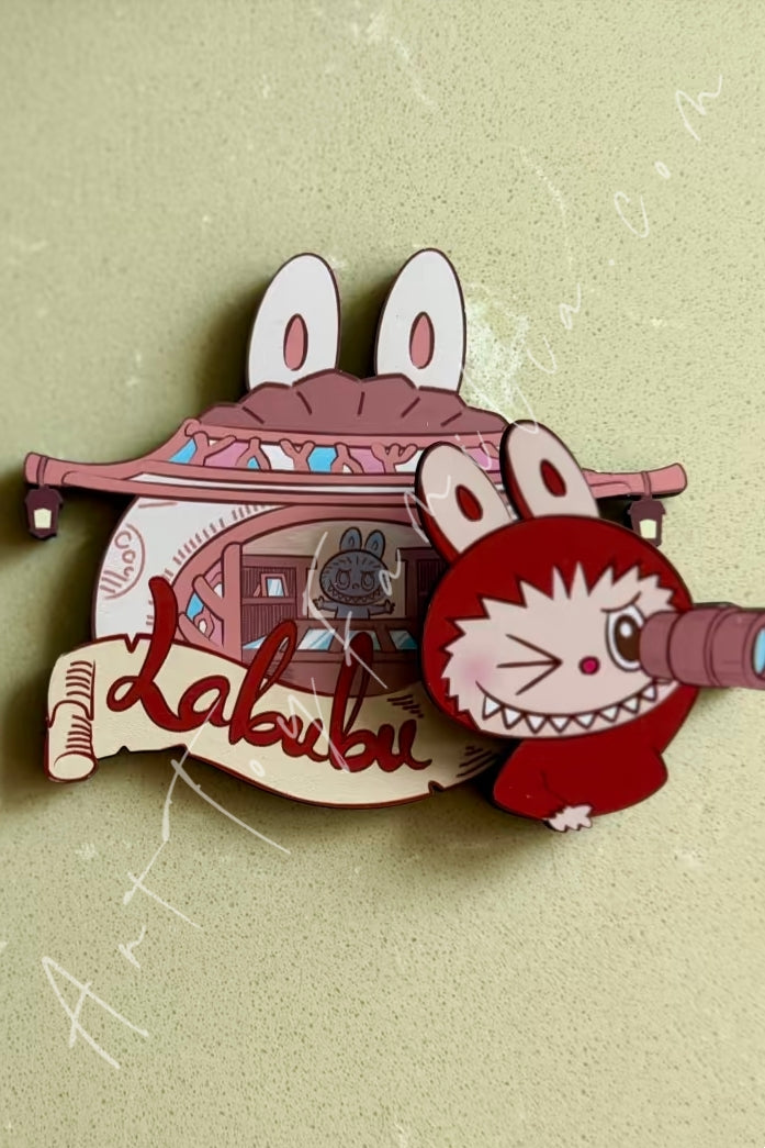 Popmart The Monsters Finding Labubu Series Fridge Magnet Blind Box Labubu