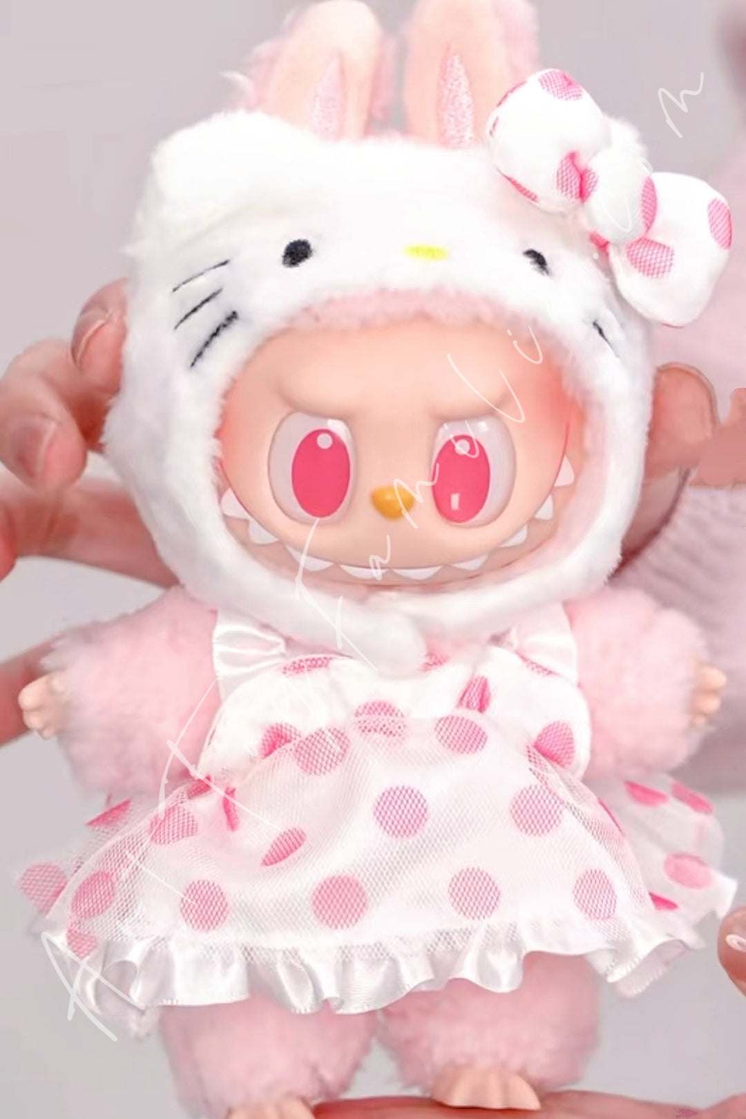 Popmart The Monsters × Hello Kitty and Friends Series Vinyl Plush Pendant Hello Kitty