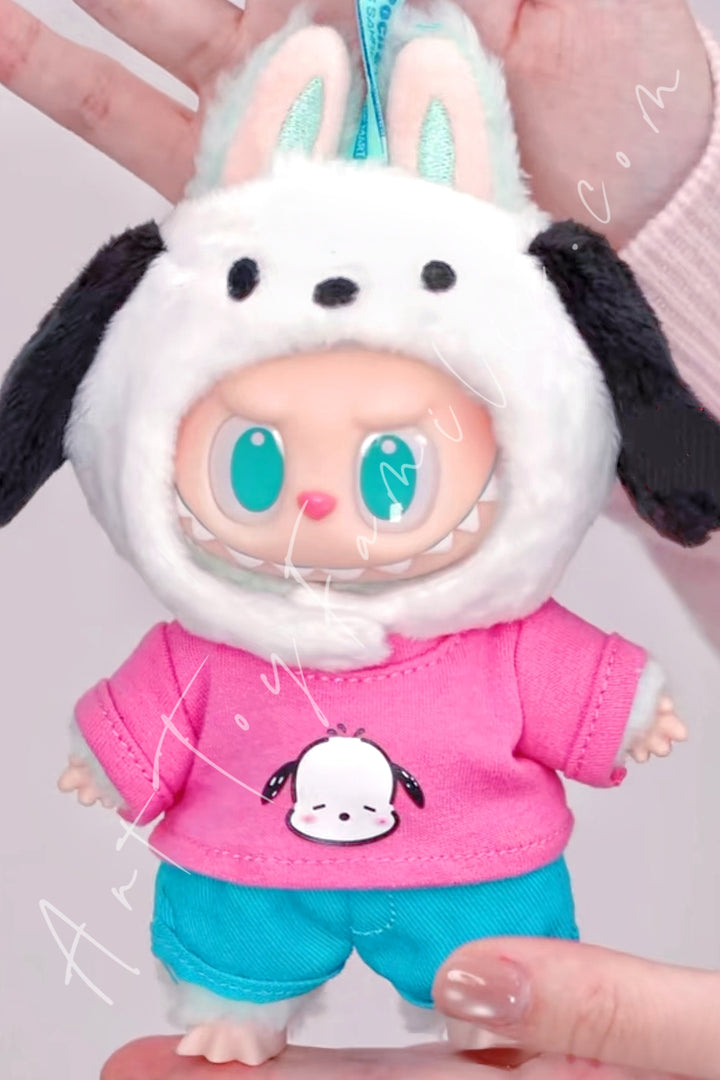 Popmart The Monsters × Hello Kitty and Friends Series Vinyl Plush Pendant Pochacco