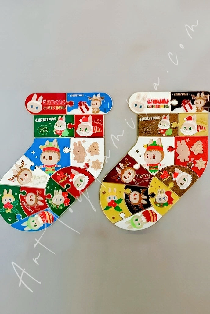 Popmart The Monsters Labubu 2021 Christmas Fridge Magnet Series