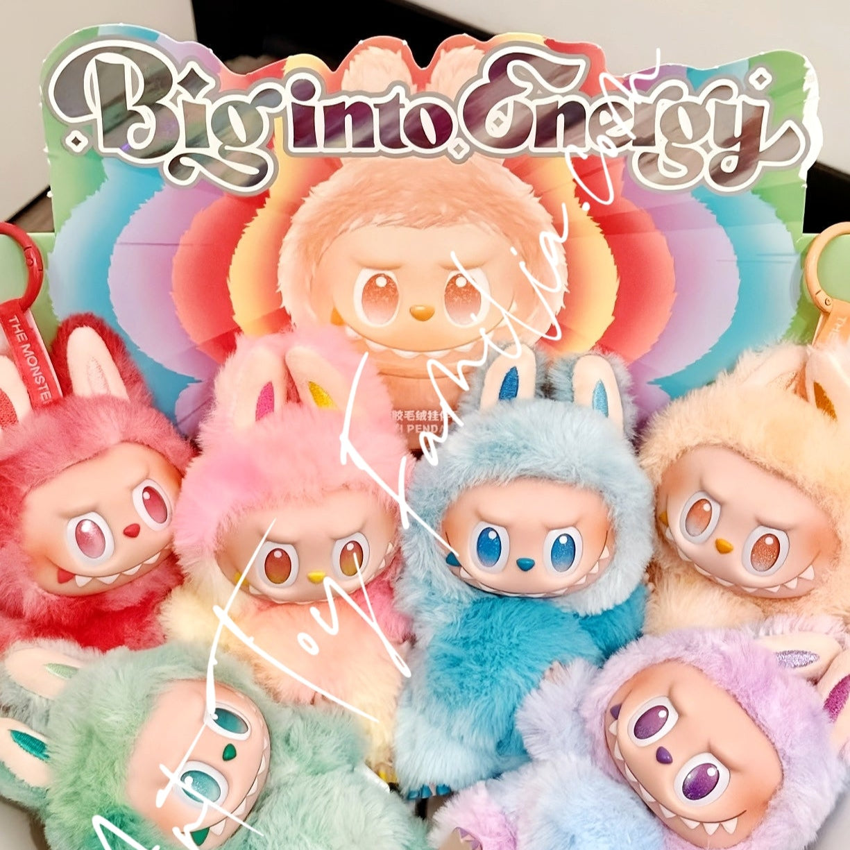 Popmart The Monsters Labubu Big into Energy Series-Vinyl Plush Pendant Full Set