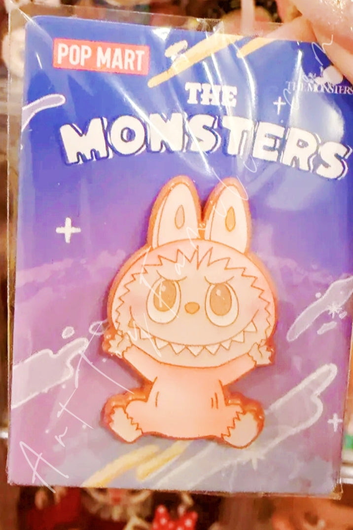 Popmart The Monsters Labubu Big into Energy Series Badge Happiness