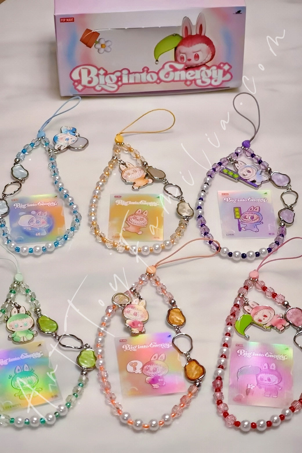 Popmart The Monsters Labubu Big into Energy Series Phone Charm Sealed Fullset