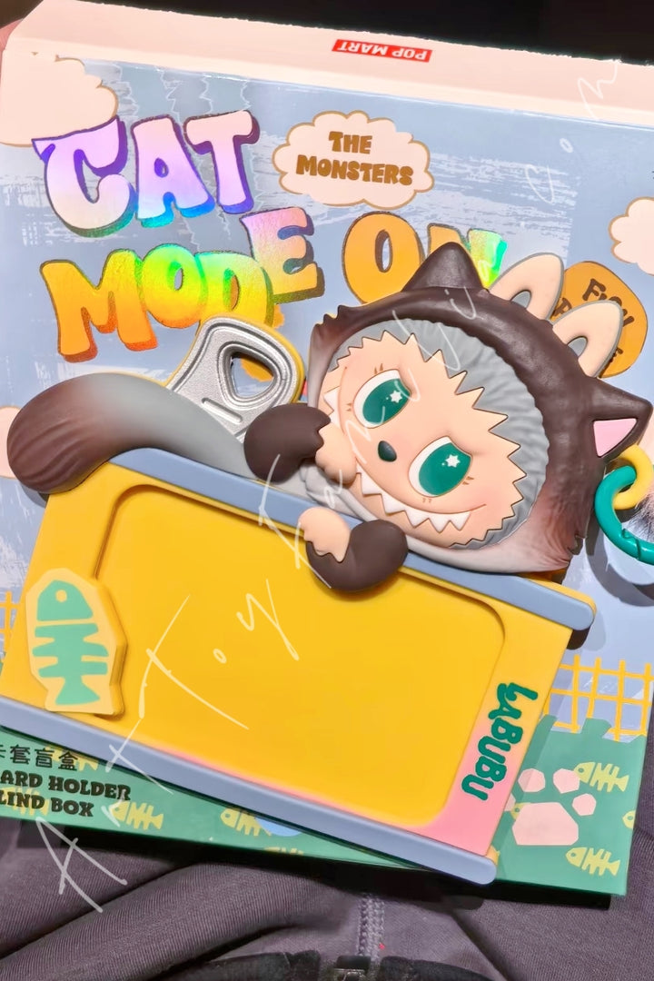 Popmart The Monsters Labubu Cat Mode On Series Card Holder Blind Box Midnight Kitty