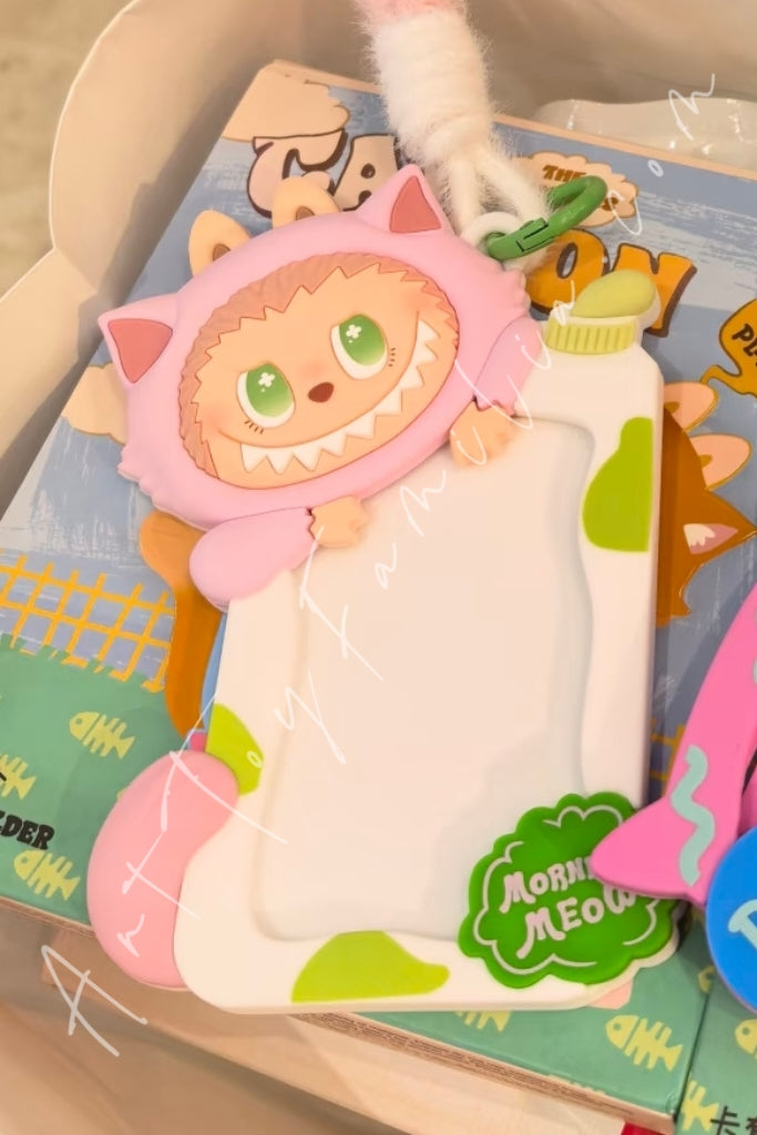 Popmart The Monsters Labubu Cat Mode On Series Card Holder Blind Box Strawberry Kitty