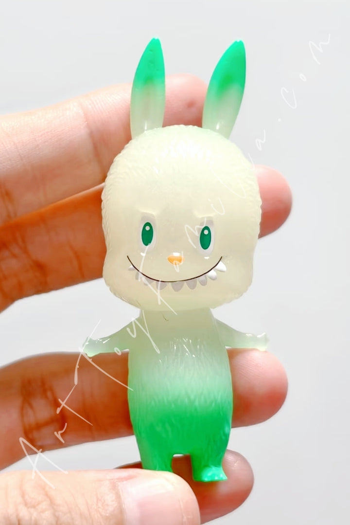 Popmart The Monsters Labubu Classic Mini Labubu Keychain Series White Green