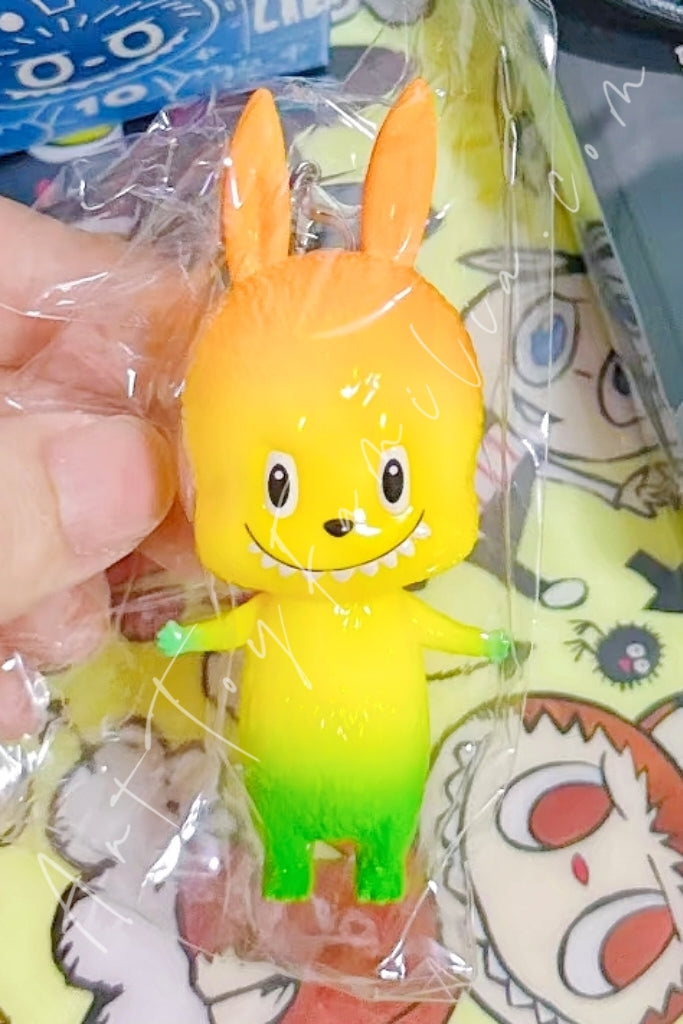 Popmart The Monsters Labubu Classic Mini Labubu Keychain Series Yellow Green