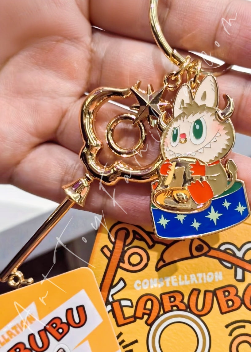 Popmart The Monsters Labubu Constellation Series Key Pendant Taurus