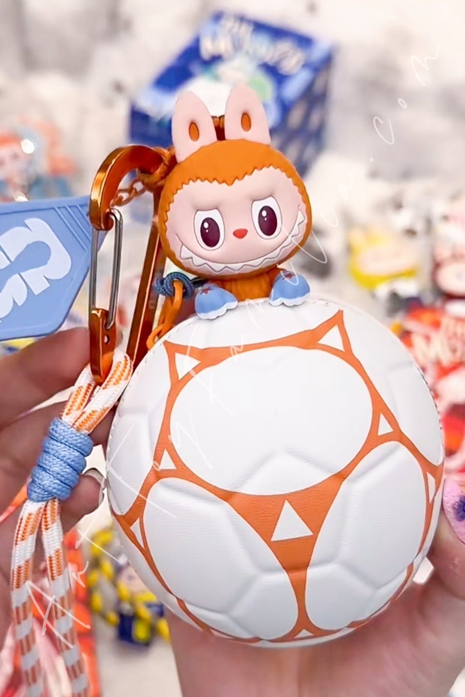 Popmart The Monsters Labubu × FIFA Series Football-shaped Mini Bag Pain Fades Away