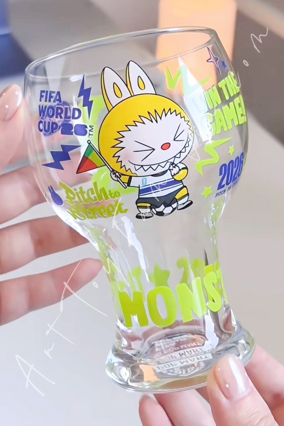 The Monsters Labubu × FIFA Series Glass Cup – Art Toy Familia