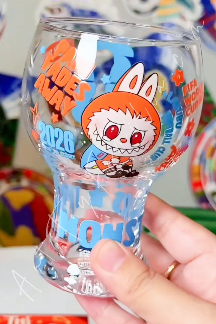 Popmart The Monsters Labubu × FIFA Series Glass Cup Pain Fades Away
