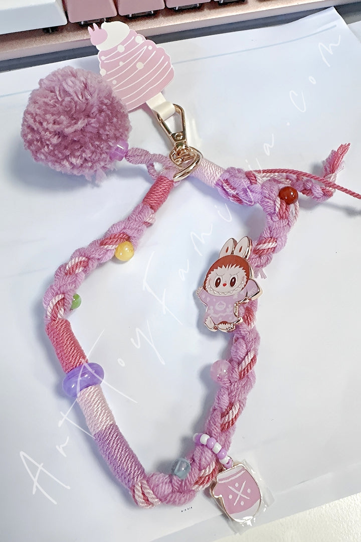 Popmart The Monsters Labubu Fall Into Sweaters Series Lanyard Labubu