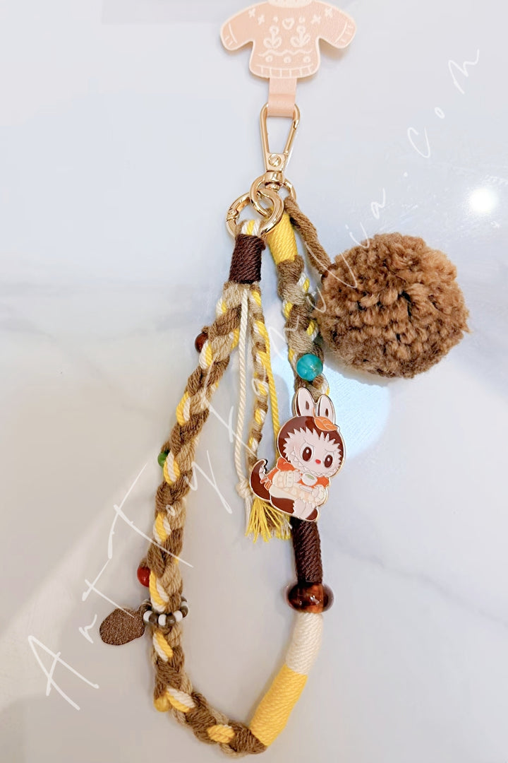 Popmart The Monsters Labubu Fall Into Sweaters Series Lanyard Zimomo