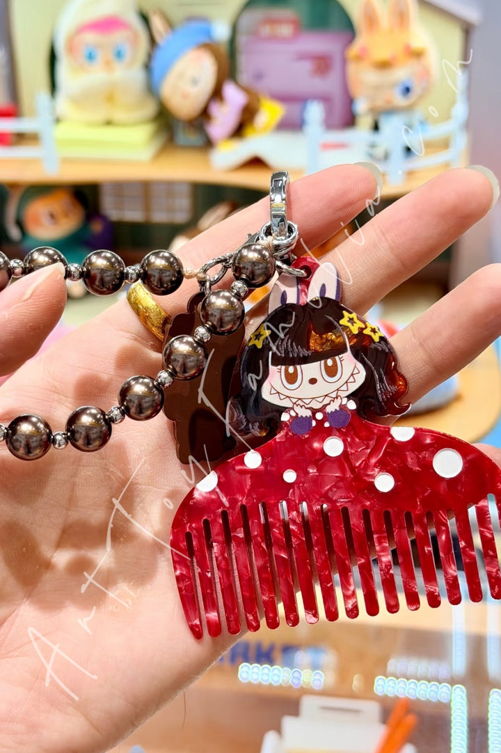 Popmart The Monsters Labubu Hair Salon Series Pendant Loose Waves