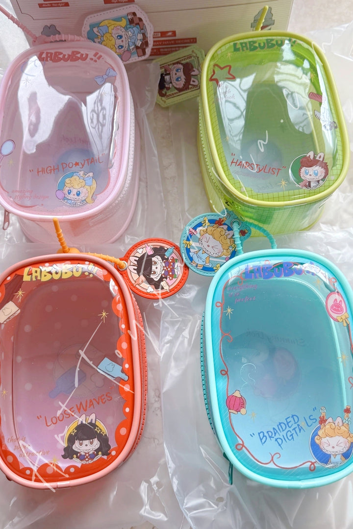 Popmart The Monsters Labubu Hair Salon Series Plush Doll Display Bag Sealed Fullset / No Dolls Only Bag