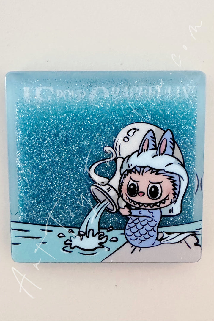 POP MART - The Monsters Labubu Hide And Seek Series Fridge Magnet - 新加坡限定冰箱贴 Water