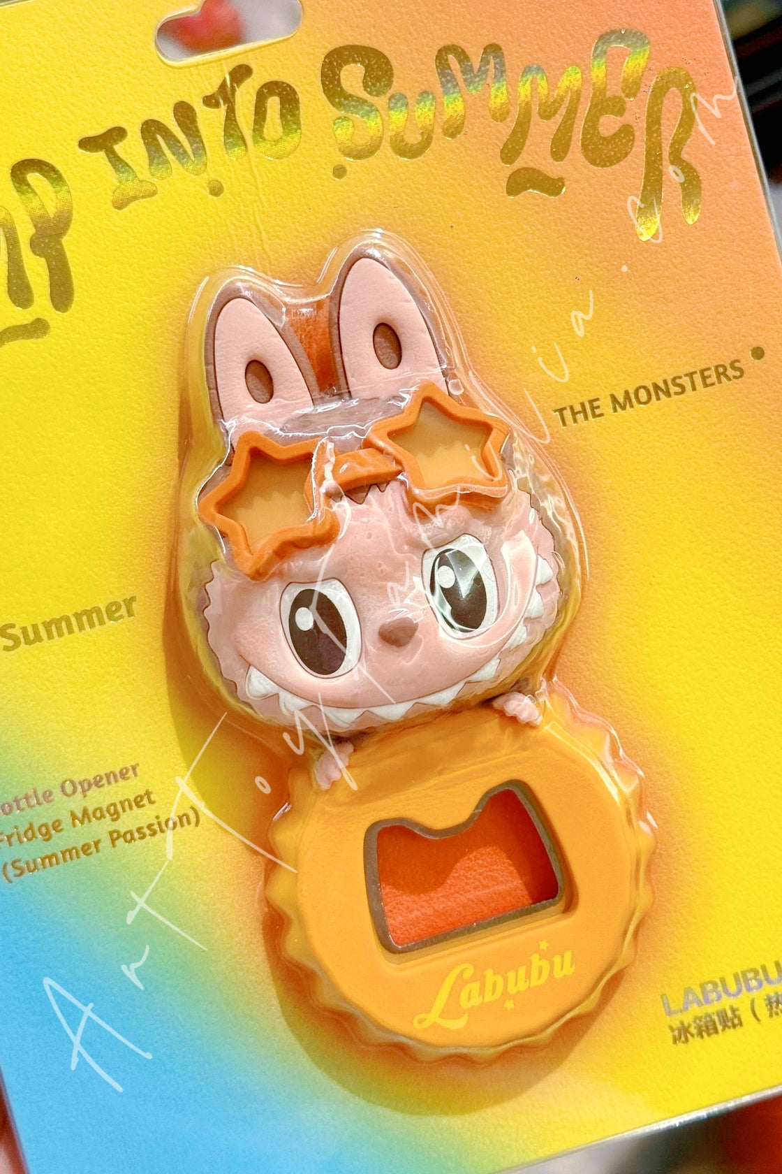 The Monsters Labubu Jump Into Summer Series Bottle Opener Fridge