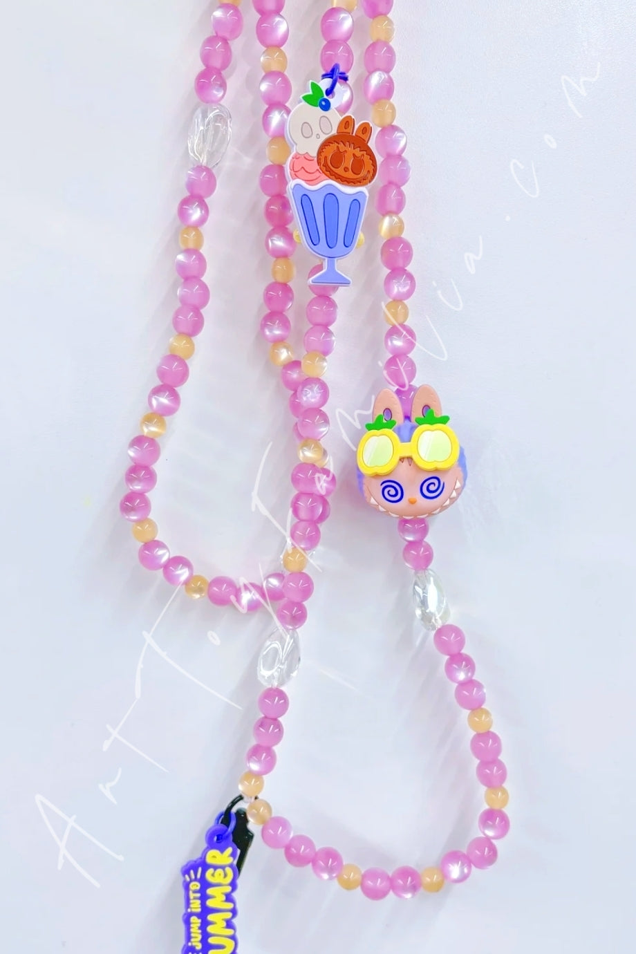 The Monsters Labubu Jump Into Summer Series Phone Charm - 晒晒夏日