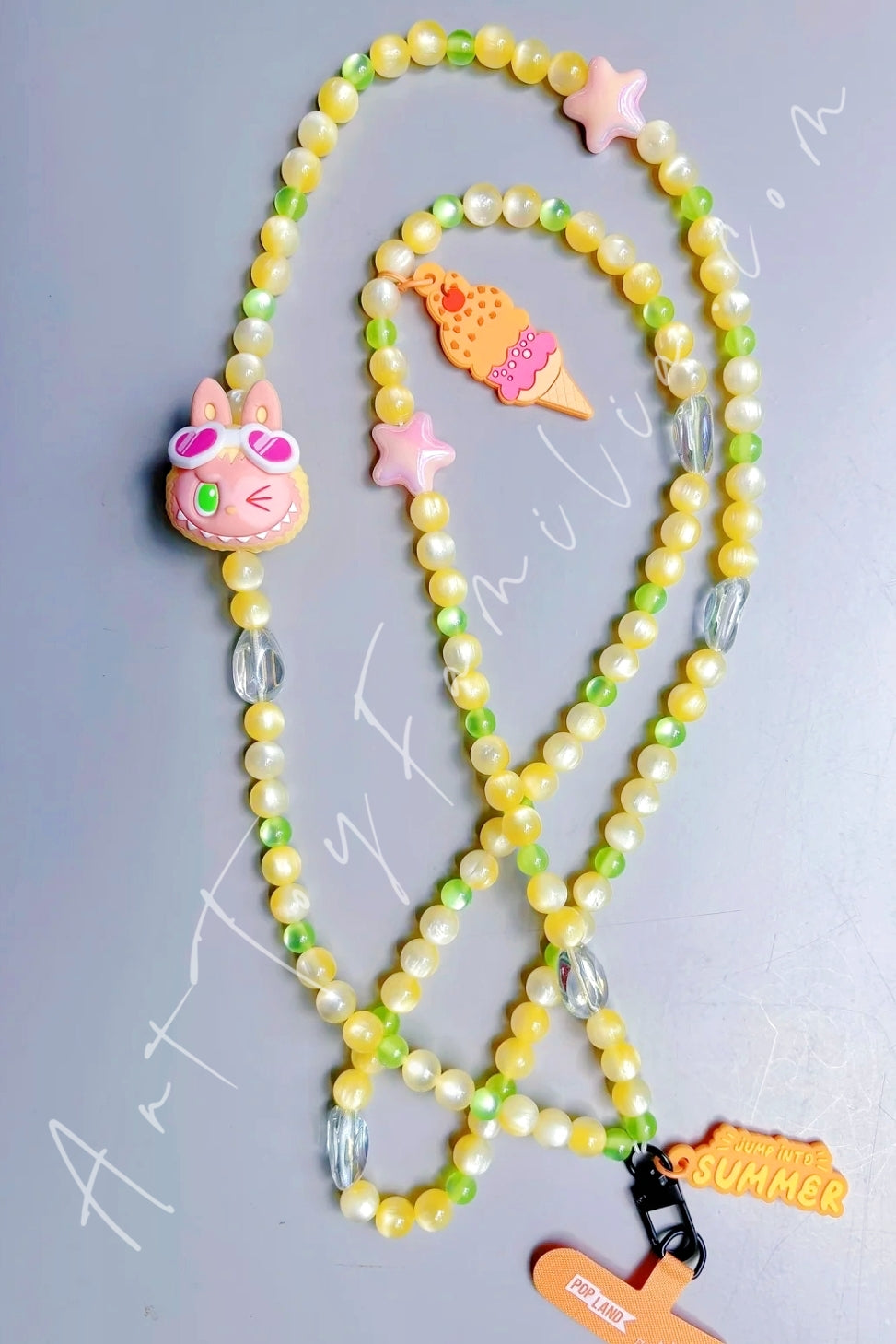 Popmart The Monsters Labubu Jump Into Summer Series Phone Charm Enjoy Summer