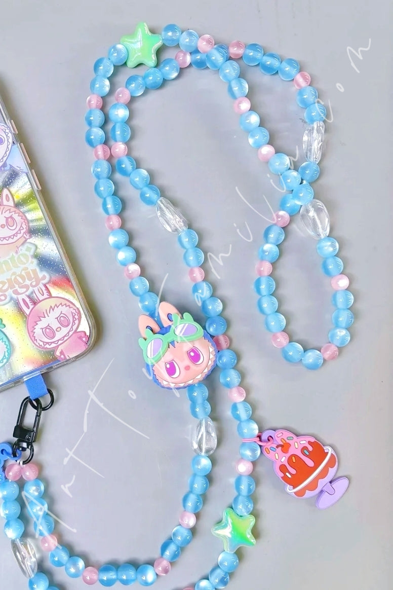 The Monsters Labubu Jump Into Summer Series Phone Charm - 晒晒夏日