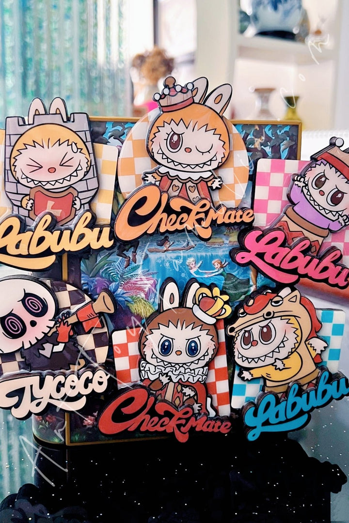 POP MART - The Monsters Labubu Let's Checkmate Sreies Fridge Magnet - 象棋大冒险系列冰箱贴 6 Confirmed Figures(opened box sealed bag) - 6个确认款