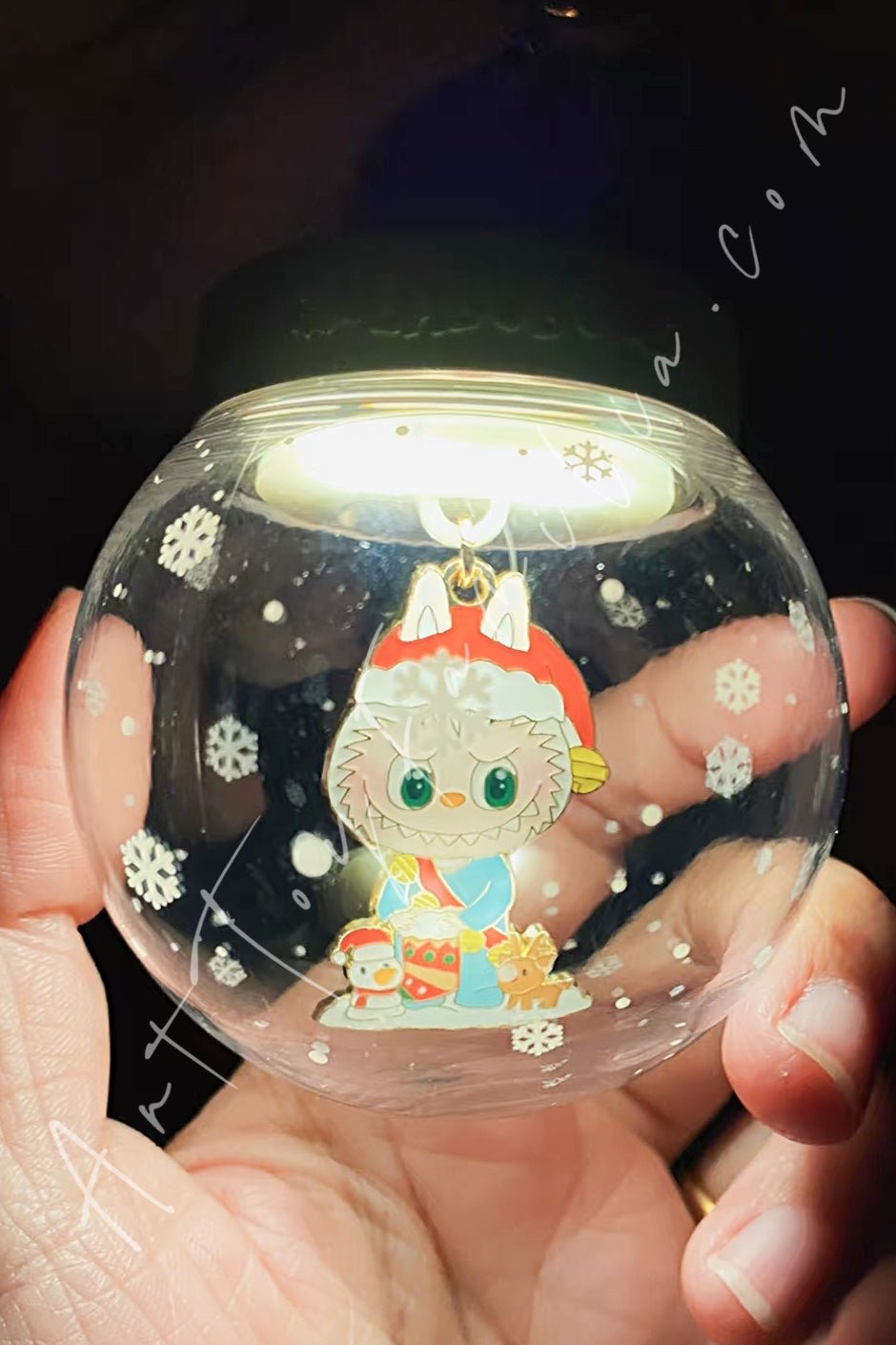 POP MART - The Monsters Labubu Let's Christmas Series Pendant - 一起圣诞系列挂件 Pyjamas - 睡衣