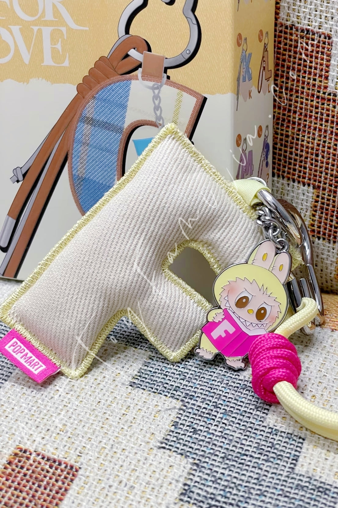 The Monsters Labubu Pin For Love Series Letter Pendant - 心底密码