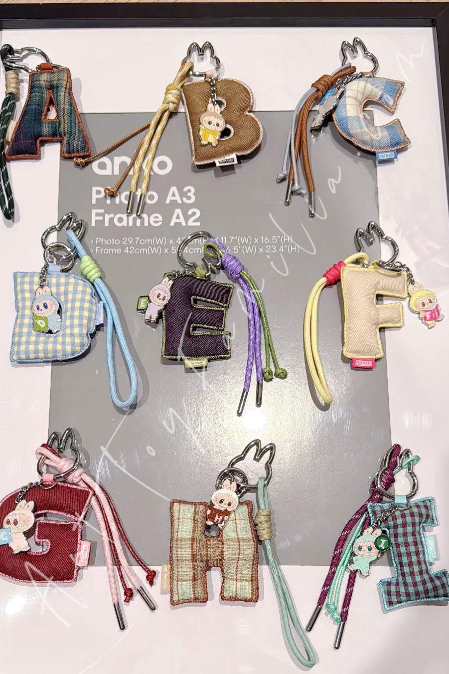 Popmart The Monsters Labubu Pin For Love Series Letter Pendant Fullset
