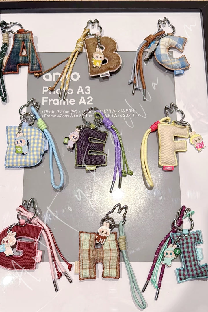 Popmart The Monsters Labubu Pin For Love Series Letter Pendant Fullset
