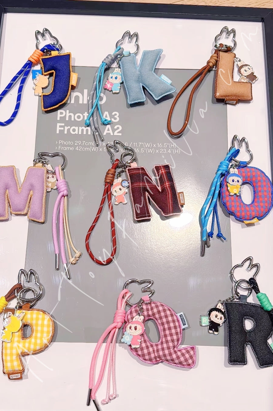 Popmart The Monsters Labubu Pin For Love Series Letter Pendant Fullset