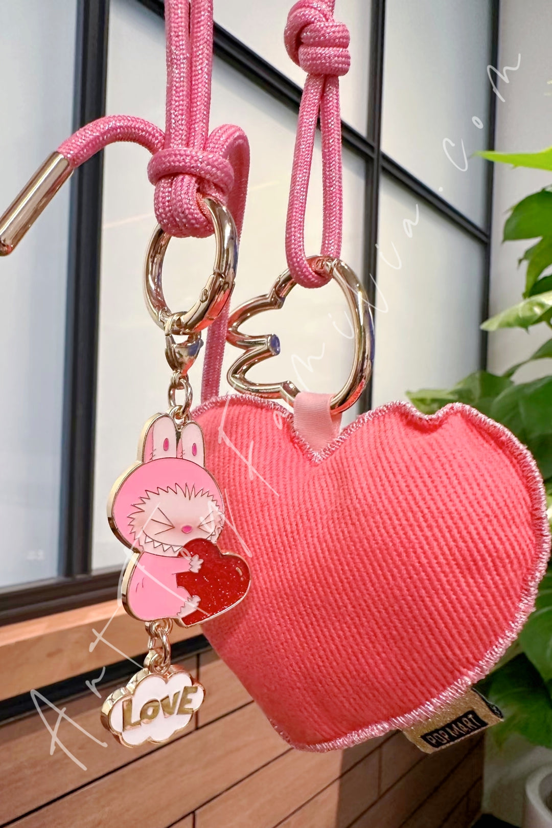 Popmart The Monsters Labubu Pin For Love Series Letter Pendant Heart(Secret)