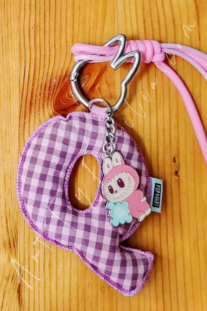 Popmart The Monsters Labubu Pin For Love Series Letter Pendant Q
